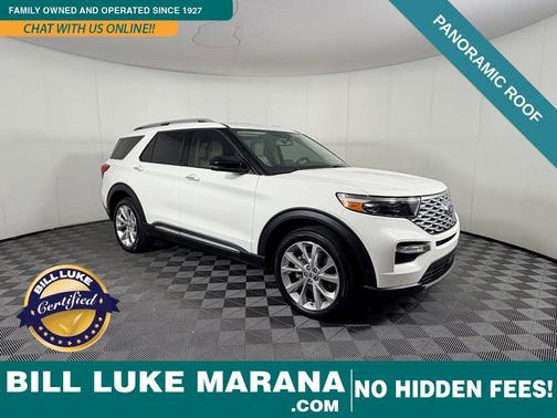 Star White Metallic Tri-Coat 2022 Ford Explorer Platinum