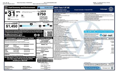 2023 Volkswagen Taos 1.5T SE