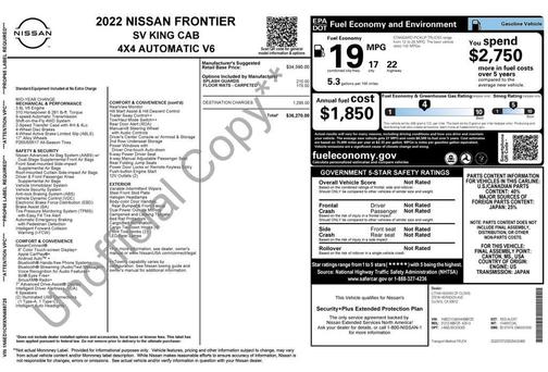 2022 Nissan Frontier SV