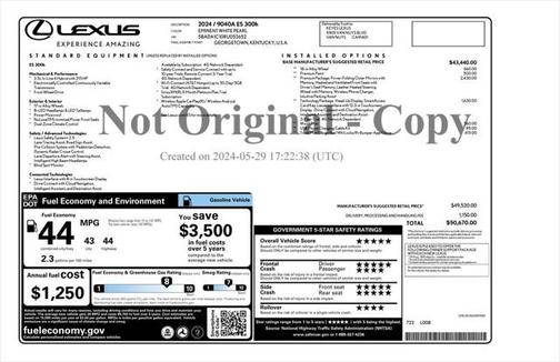 2024 Lexus ES 300h Base