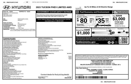 2023 Hyundai TUCSON Plug-In Hybrid Limited