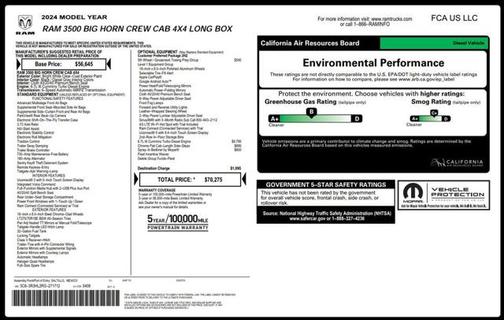 2024 RAM 3500 Big Horn Crew Cab 4x4 8' Box