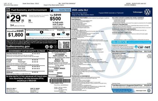 2025 Volkswagen Jetta GLI 2.0T Autobahn