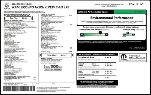 2024 RAM 2500 Big Horn Crew Cab 4x4 6'4' Box