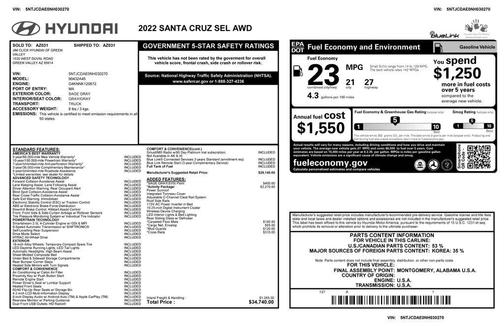2022 Hyundai SANTA CRUZ SEL