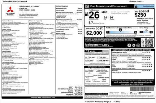 2024 Mitsubishi Outlander SE 2.5 S-AWC