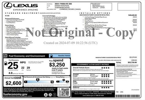 2024 Lexus RX 350 Base