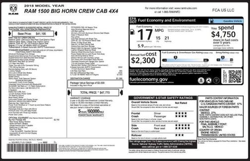 2018 RAM 1500 Big Horn