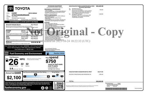 Predawn Gray Mica 2024 Toyota Camry XSE