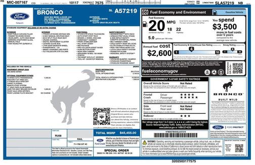 Oxford White 2025 Ford Bronco Big Bend