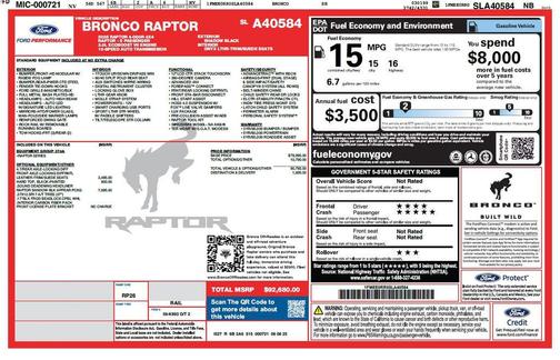 2025 Ford Bronco Raptor