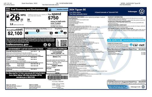 2024 Volkswagen Tiguan 2.0T SE
