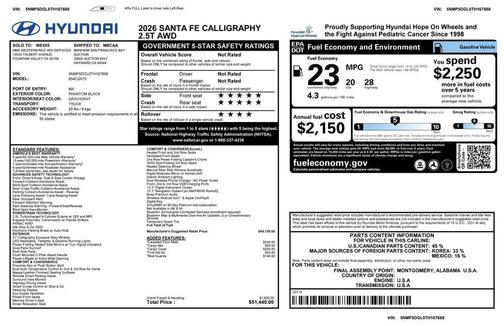 2026 Hyundai SANTA FE Calligraphy