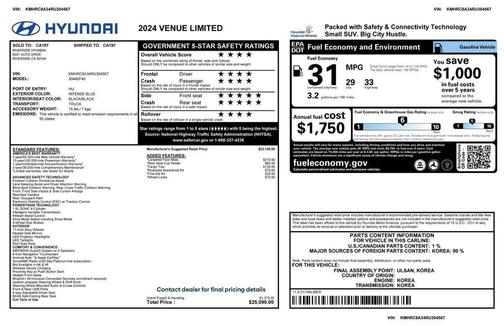 2024 Hyundai VENUE Limited