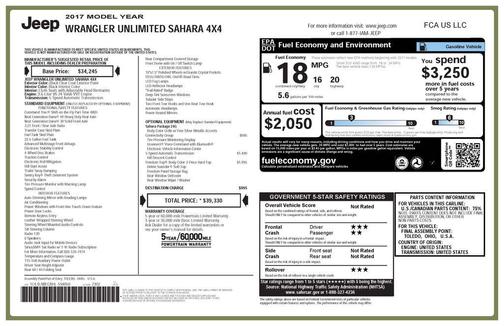 2017 Jeep Wrangler Unlimited Sahara