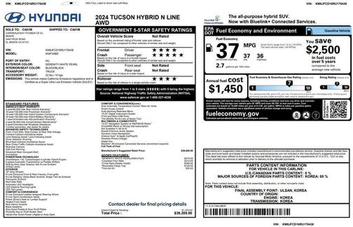 2024 Hyundai TUCSON Hybrid N Line