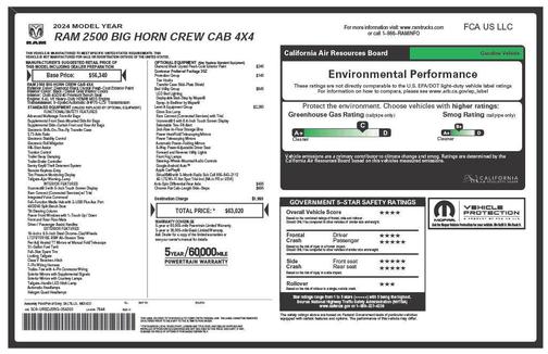 2024 RAM 2500 Big Horn Crew Cab 4x4 6'4' Box