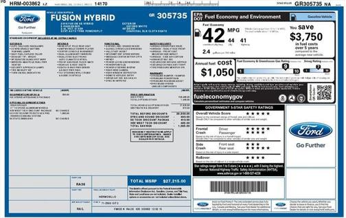 2016 Ford Fusion Hybrid SE