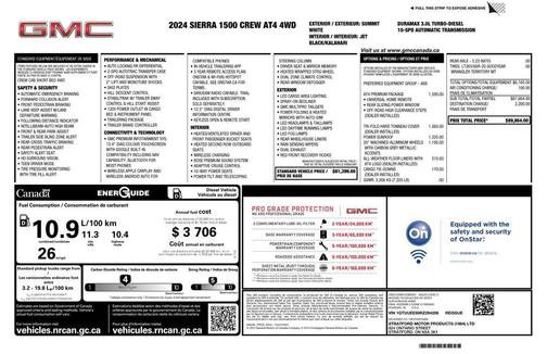 Summit White 2024 GMC Sierra 1500 AT4