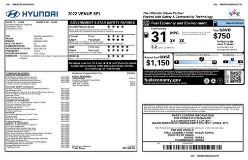 2022 Hyundai VENUE SEL