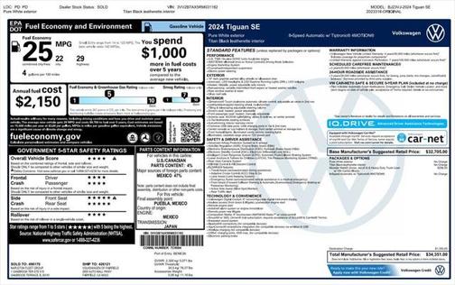 2024 Volkswagen Tiguan 2.0T SE 4MOTION