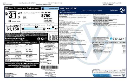 2022 Volkswagen Taos 1.5T SE