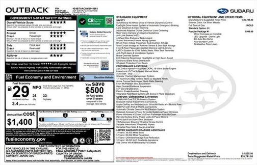 2021 Subaru Outback Base