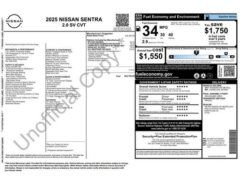 Rosewood 2025 Nissan Sentra SV