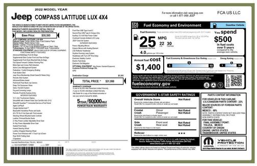2022 Jeep Compass Latitude Lux