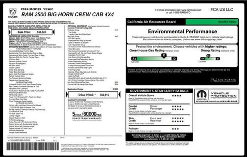 2024 RAM 2500 Big Horn Crew Cab 4x4 6'4' Box