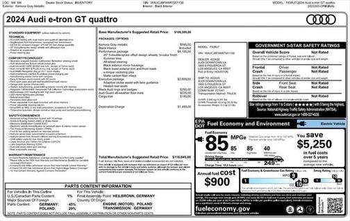 2024 Audi e-tron GT Premium Plus quattro