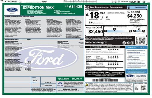 Agate Black Metallic 2023 Ford Expedition Max Platinum