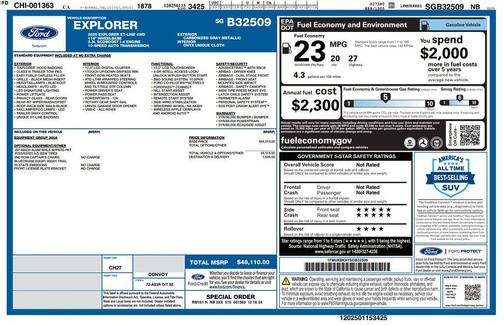 Gray Metallic 2025 Ford Explorer ST-Line