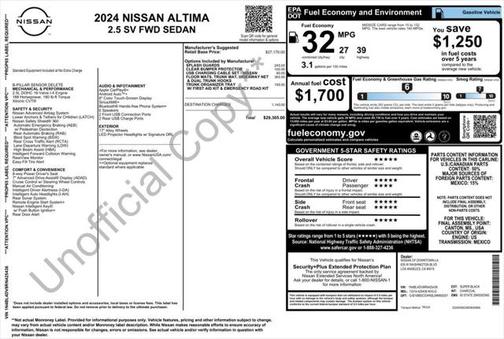 2024 Nissan Altima 2.5 SV