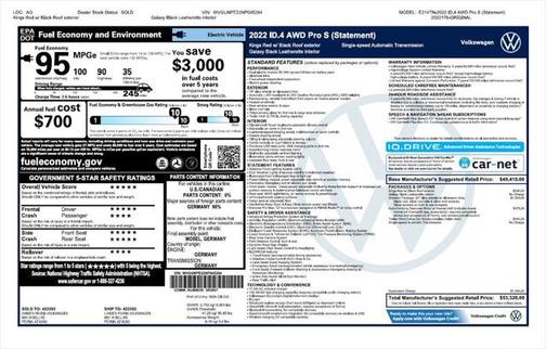 2022 Volkswagen ID.4 AWD Pro S