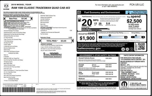 2019 RAM 1500 Tradesman