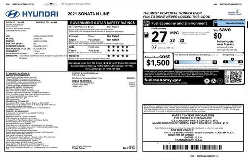 2021 Hyundai SONATA N Line