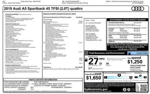 2019 Audi A5 45 Premium