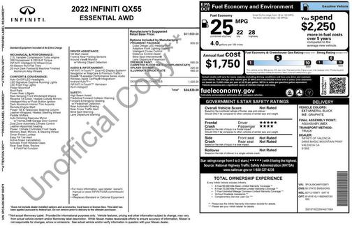 2022 INFINITI QX55 ESSENTIAL