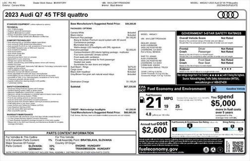 2023 Audi Q7 45 Premium Plus