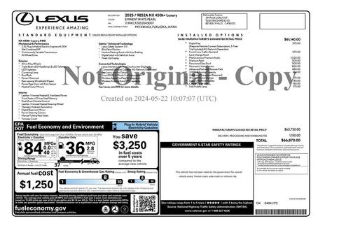 2025 Lexus NX 450h+ Luxury