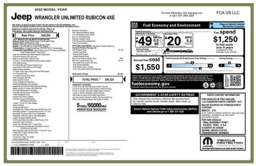 Bright White Clearcoat 2022 Jeep Wrangler Unlimited 4xe Rubicon