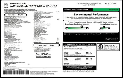 2024 RAM 2500 Big Horn Crew Cab 4x4 6'4' Box