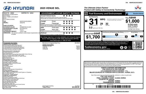 Shimmering Silver 2025 Hyundai VENUE SEL