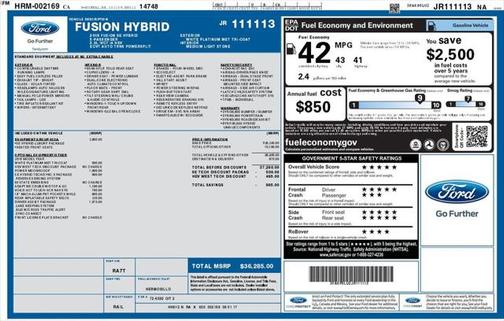 2018 Ford Fusion Hybrid SE