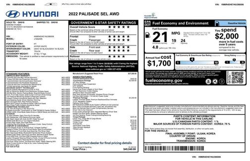 2022 Hyundai PALISADE SEL