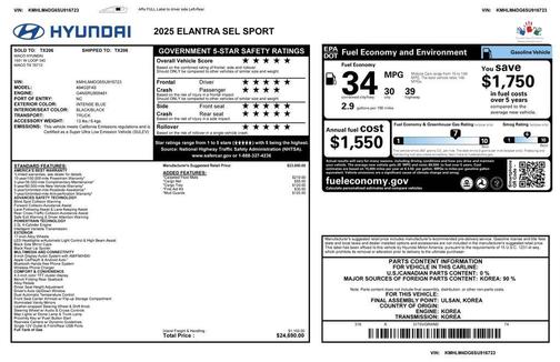 2025 Hyundai ELANTRA Sport