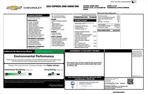 2023 Chevrolet Express 2500 RWD 2500 Regular Wheelbase WT