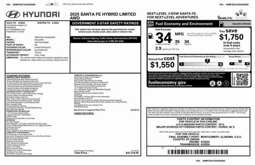 2025 Hyundai SANTA FE Limited
