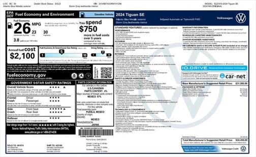 2024 Volkswagen Tiguan 2.0T SE